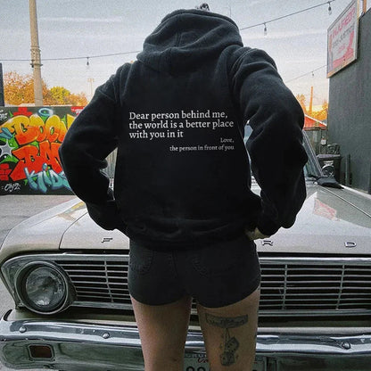 "You Are Enough" Drawstring Hoodie