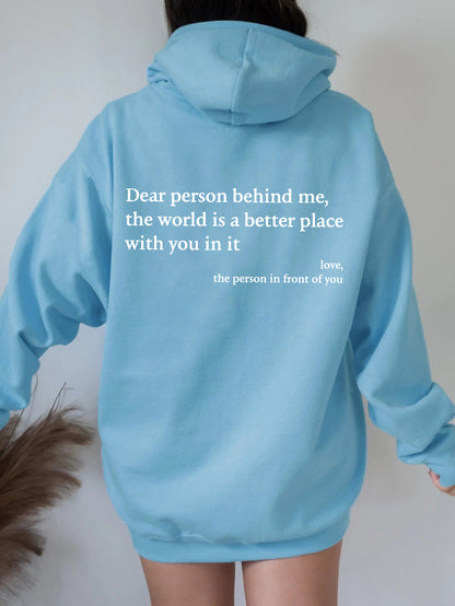 "You Are Enough" Drawstring Hoodie